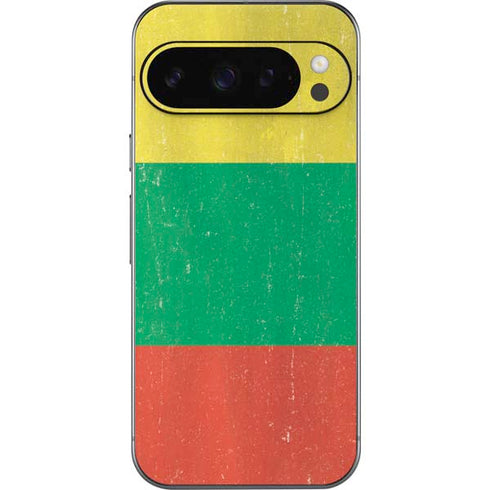 Lithuania Flag Distressed Google Pixel 9 Pro Skin